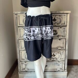 Old Navy Black and White Swim Trunks